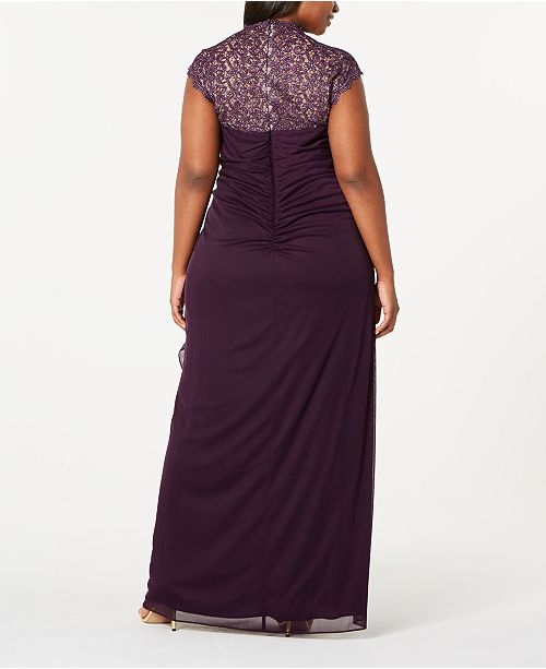 xscape ruched gown