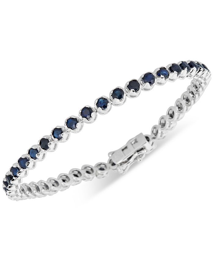 Macy's Sapphire Tennis Bracelet (6 ct. t.w.) in Sterling Silver Macy's
