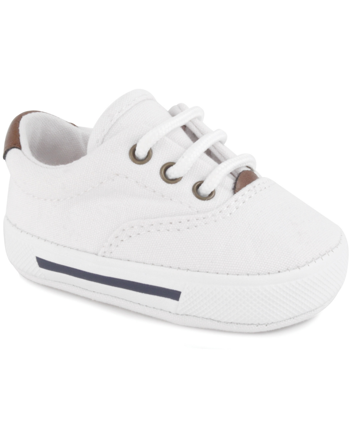 Baby Deer Baby Boy Essential Canvas Lace-up Sneaker In White
