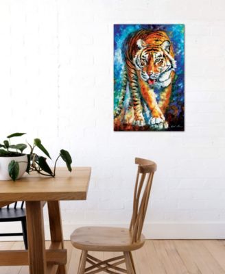 iCanvas Scary Tiger by Leonid Afremov Gallery-Wrapped Canvas Print - 26" x 18" x 0.75"