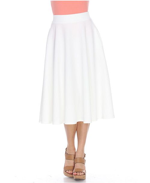 White Mark Flared Midi Skirt with Pockets & Reviews - Skirts - Women ...