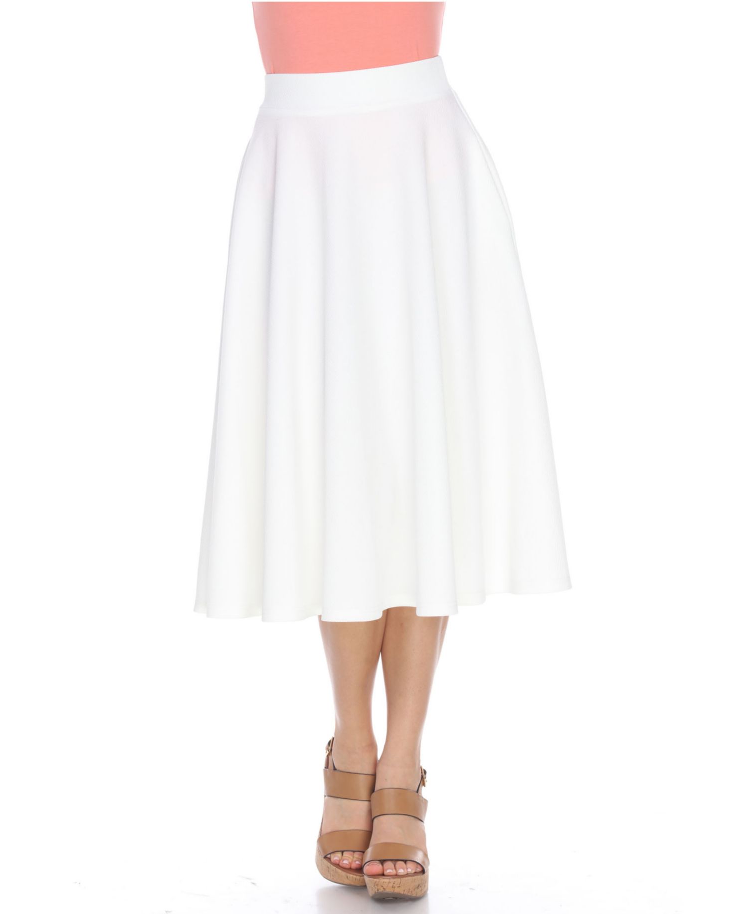 Flared Midi Skirt with Pockets