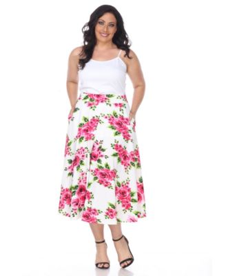 plus size midi skirts