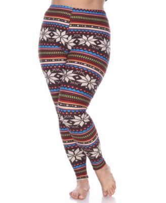 plus size patterned leggings