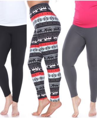 white plus size leggings