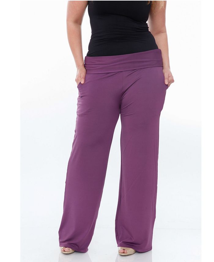Solid Palazzo Pants - Plus