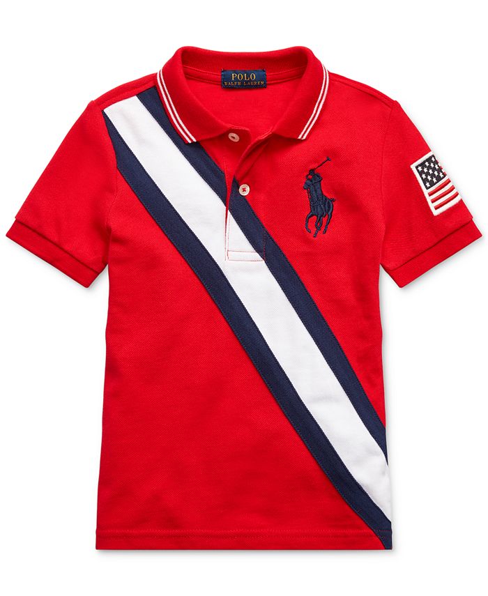 Polo Ralph Lauren Toddler Boys Basic Mesh Americana Polo Shirt ...