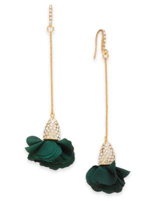 INC International Concepts - Fabric-Flower Drop Earrings, Created for Macy's