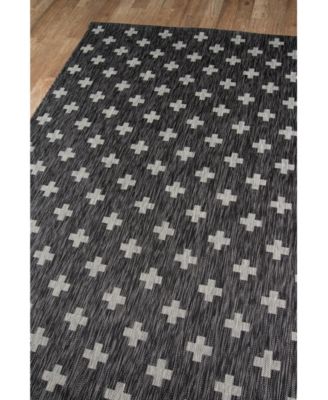Novogratz Villa Vi-01 Charcoal 3'3" x 5' Outdoor Area Rug