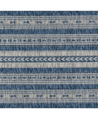 Novogratz Villa Vi-04 Blue 3'11" x 5'7" Outdoor Area Rug