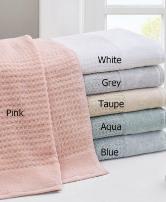 Spa Waffle Jacquard Luxury Combed Cotton 6-Pc. Bath Towel Set