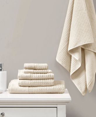 Spa Waffle Jacquard Luxury Combed Cotton 6-Pc. Bath Towel Set
