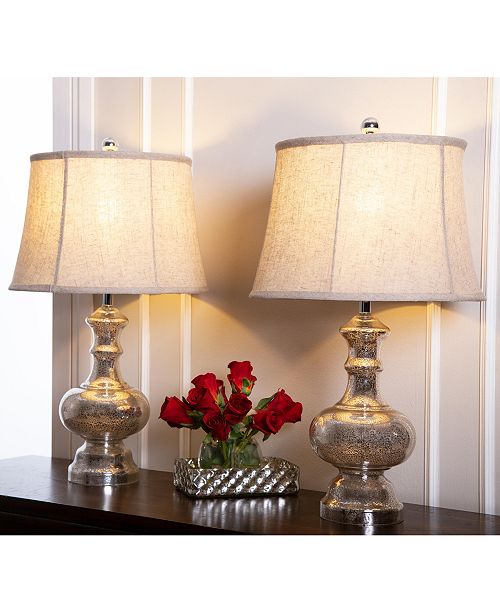 Abbyson Living Cyrus Mercury Glass Table Lamp Set Of 2 Reviews