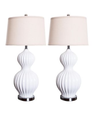 Abbyson Living - Akua Fluted Table Lamp, Set of 2