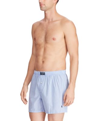 Men's Plaid Single-Button Fly Boxers 