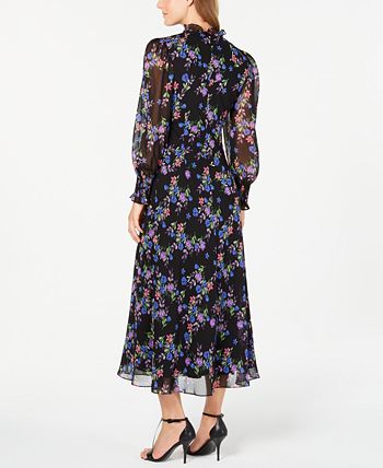 Calvin Klein Floral Chiffon Maxi Dress Calvin Klein Floral Halter Dress  Maxi Dress Calvin Klein Halter