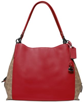 red coach bag