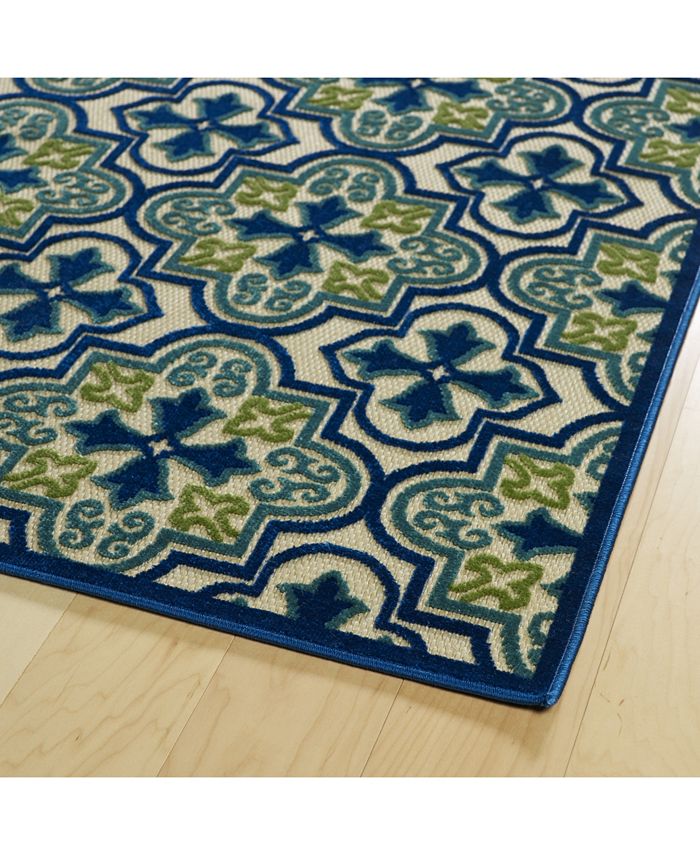 Kaleen A Breath of Fresh Air FSR10417 Blue 7'10" x 10'8" Area Rug Macy's