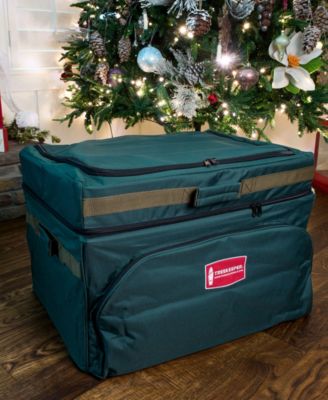 Christmas Ornament Storage Box with Top Pocket