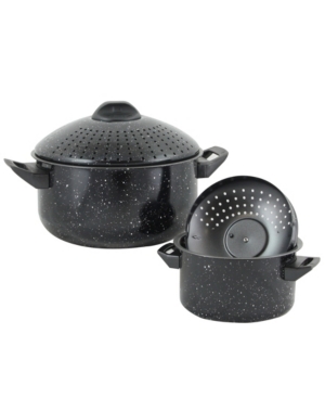 Casselman 4 Piece Nonstick Pasta Pot Set in Red with Bakelite Handle-Knob