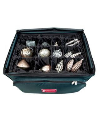 Christmas Ornament Storage Box with Adjustable Dividers