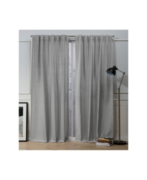 Exclusive Home Mellow Slub Textured Hidden Tab Top 54" X 84" Curtain Panel Pair In Lightpaste