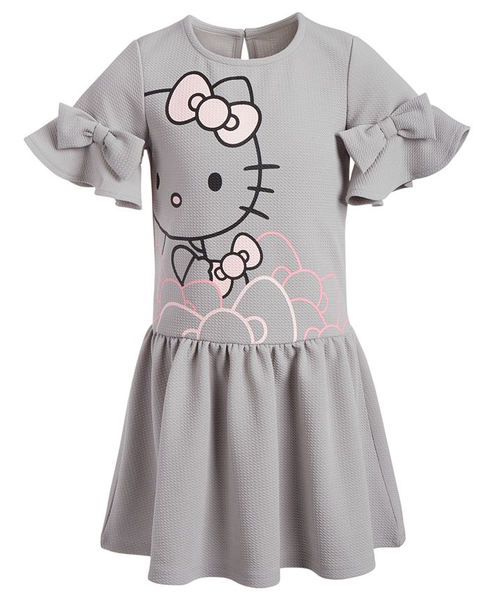 Hello Kitty Toddler Girls Waffle-Knit Bow Dress - Macy's