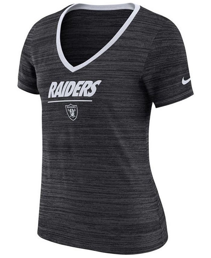 Nike Women's Oakland Raiders Dri-Fit V-Neck T-Shirt & Reviews - Sports ...