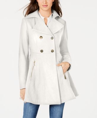 Laundry by Shelli Segal Women's Double-Breasted Skirted Peacoat - Macy's