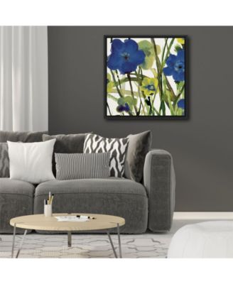 Courtside Market Picking Flowers I Canvas Wall Art with Float Moulding Collection