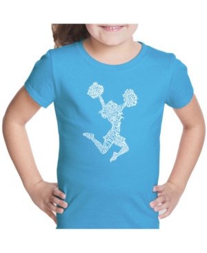 La Pop Art Girl's Word Art T-Shirt - Cheer