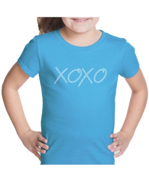 La Pop Art Girl's Word Art T-Shirt - Xoxo