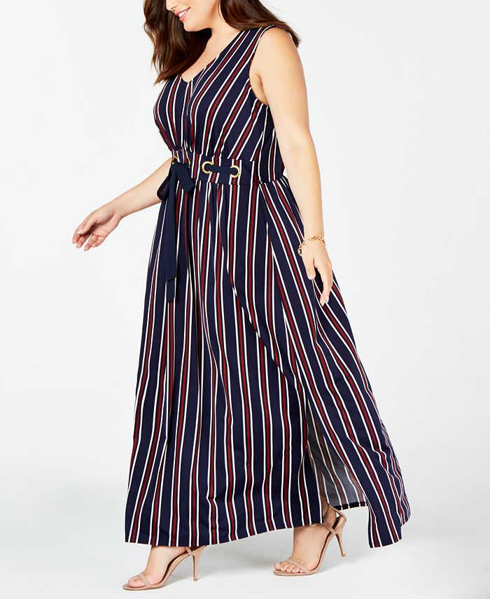 Love Squared Trendy Plus Size Metallic A-Line Dress 3X