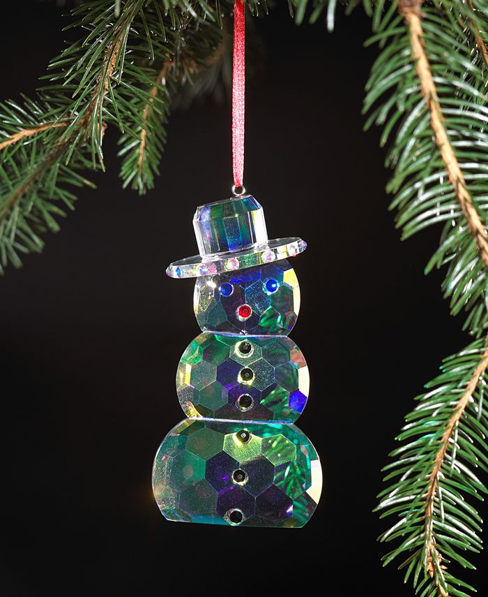 Villeroy & Boch Crystal Gems Iridescent Snowman Ornament Macy's