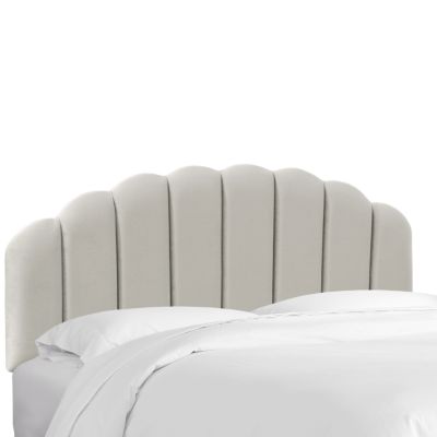 Skyline - California King Shell Headboard in Velvet Light Grey