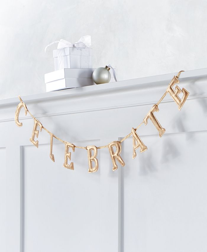 Holiday Lane Shine Bright Celebrate Garland, Created for Macy's Macy's