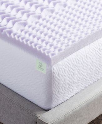 Lucid Dream Collection 5-Zone Lavender Memory Foam Mattress Topper, Queen
