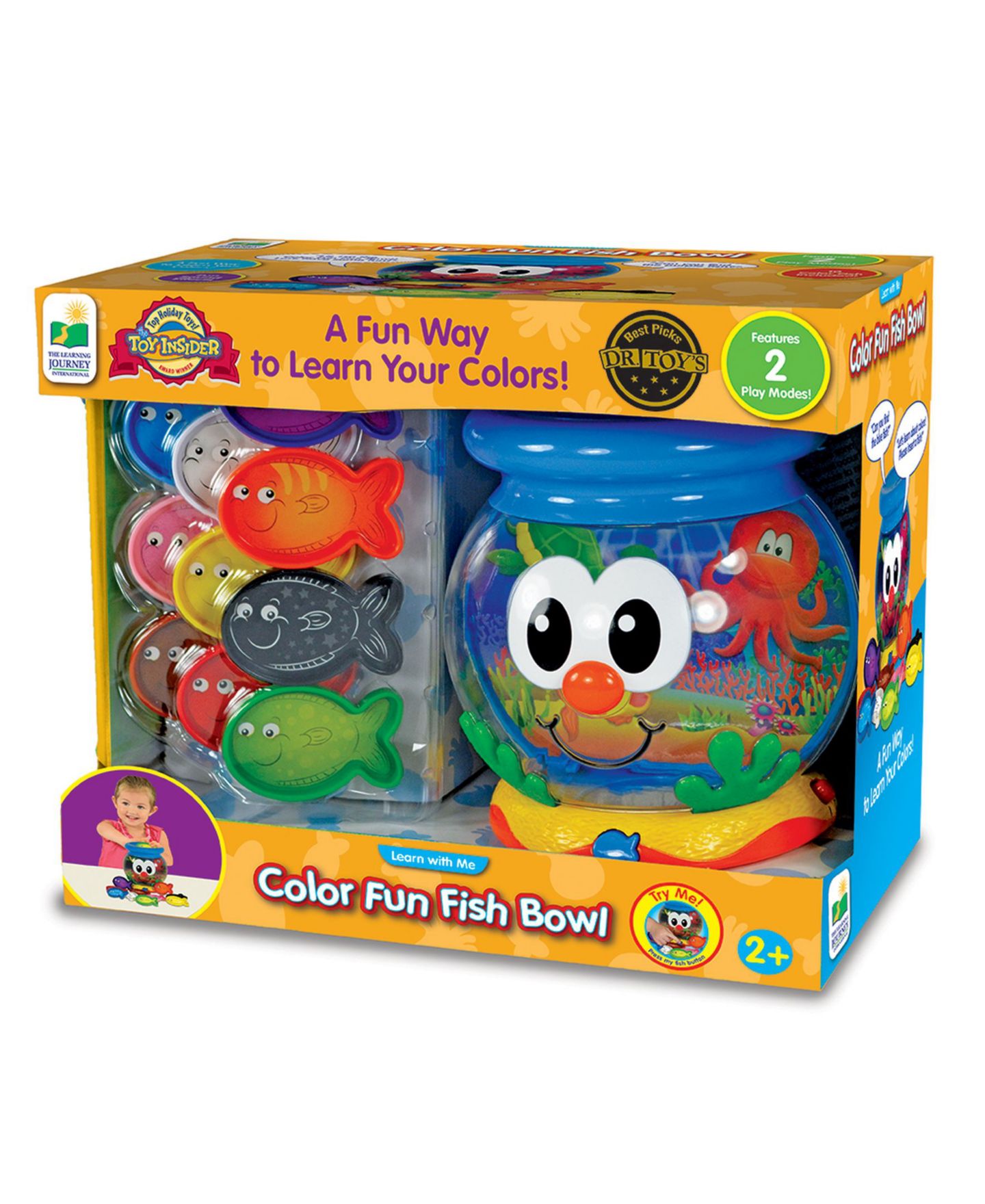 Детские игрушки Areyougame Learn with Me Color Matching Game 10-Piece Fish Bowl, Ages 2+, цвет: Разноцветный — фото 3