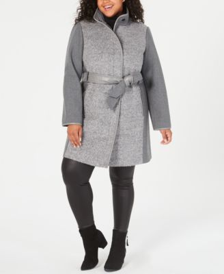Vince Camuto Womens Plus-Size Wool Coat