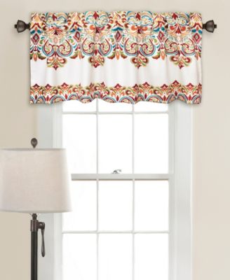 Lush Decor Clara Light Filtering Window Curtain Panels Pair 52"W x 84"L +2" Yellow & Brown - Colorful Curtains for Living Room - Boho Bedroom Curtains