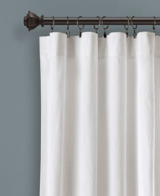 Lush Decor Chenille Chevron Light Filtering Window Curtain Panels Pair 40"W x 84"L White - White Curtains for Bedroom
