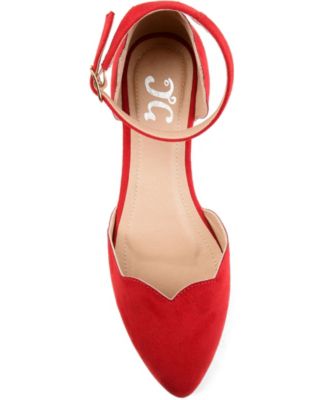 Women's Lana Scalloped Edge Ankle Strap Flats