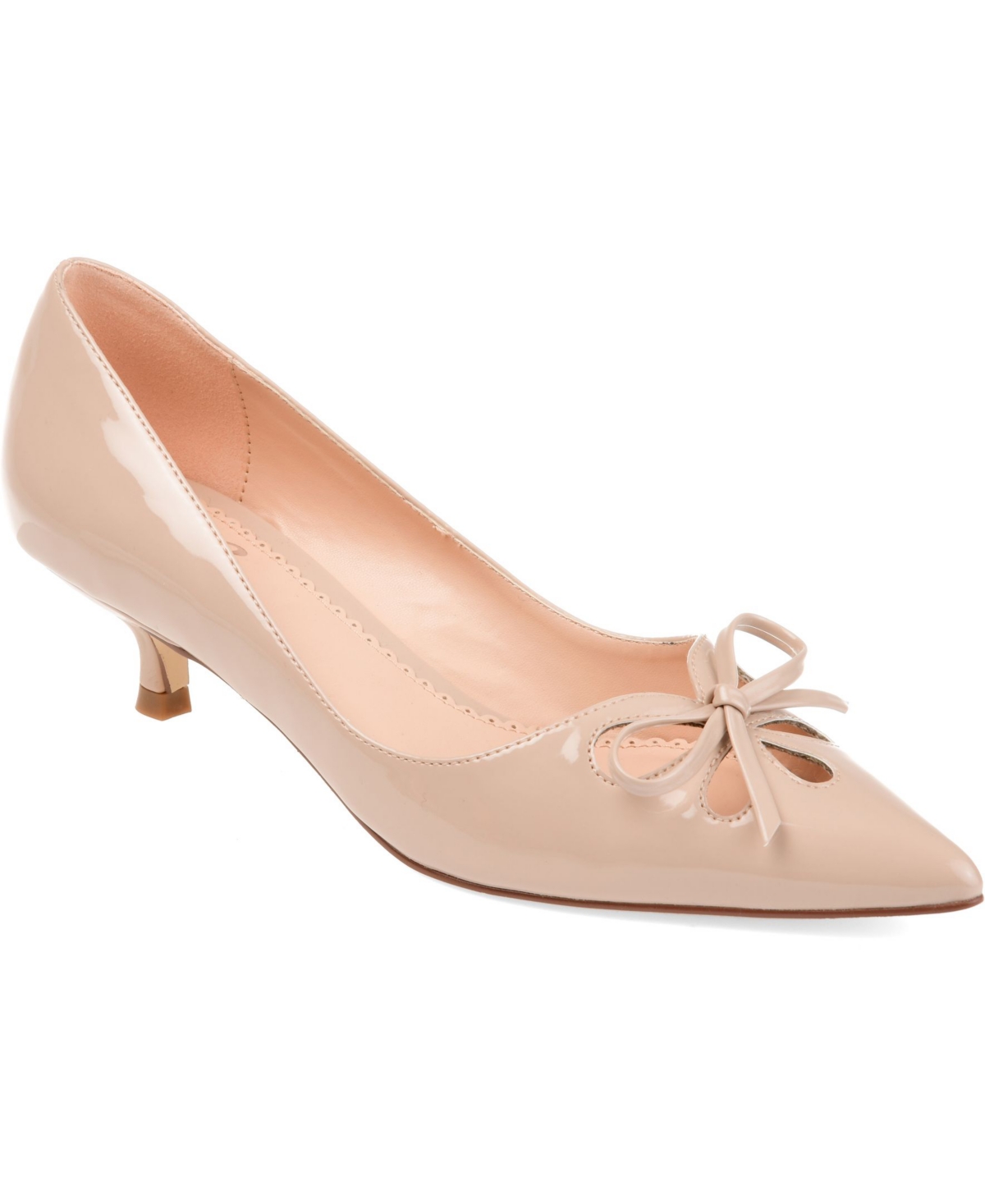 JOURNEE COLLECTION WOMEN'S LUTANA POINTED TOE KITTEN HEEL PUMPS 