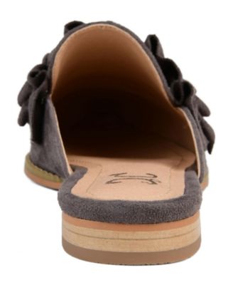 Women's Kessie Ruffle Pointed Toe Slip On Mules