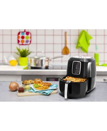 Elite Gourmet Elite Platinum 3.2 Quart Digital Air Fryer Stainless Steel  Basket - Macy's