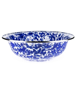 Golden Rabbit Cobalt Swirl Enamelware Collection 4 Quart Serving Bowl In Blue