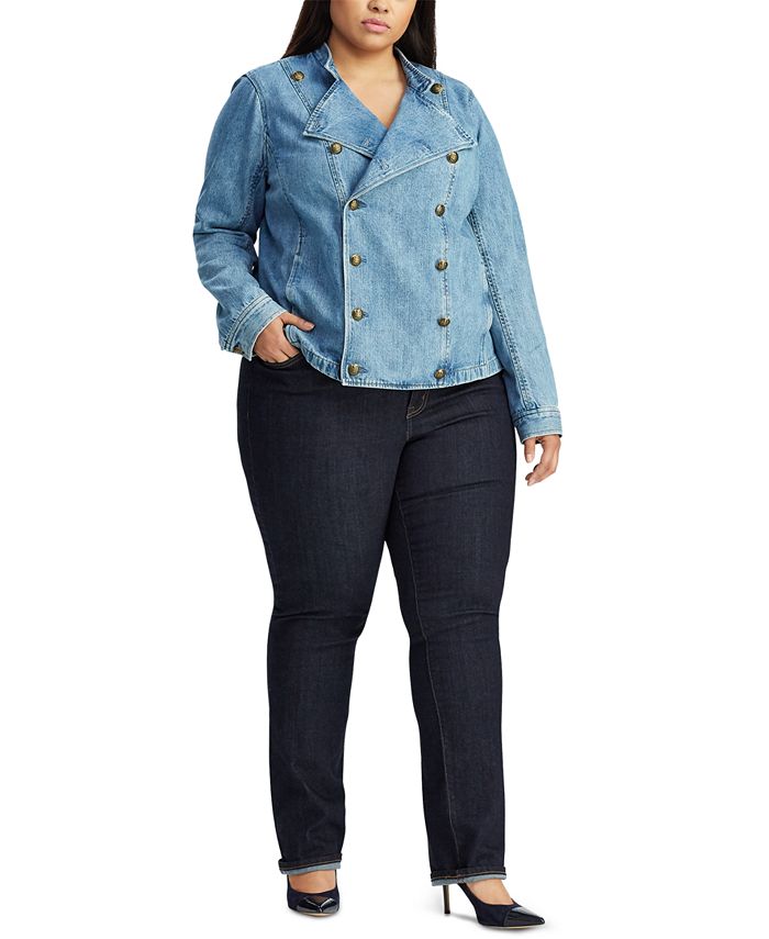 Lauren Ralph Lauren Plus Size Denim Officer’s Jacket Macy's