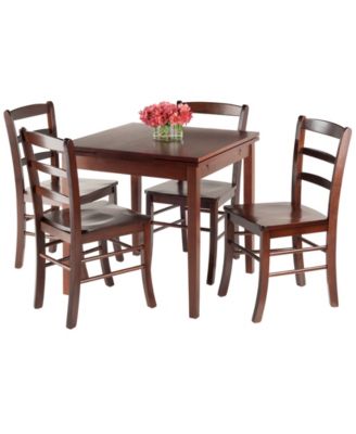 Pulman 5-Piece Extension Table with Ladder Back Chairs Set