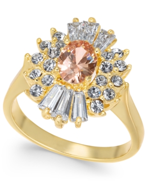 image of Charter Club Gold-Tone Cubic Zirconia & Stone Ring, Created for Macy-s