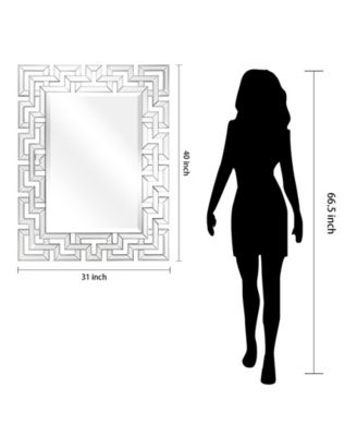 Solid Wood Covered with Beveled Antique Mirror Panels - 31" x 40"